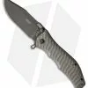 HTM Knives HTM Darrel Ralph Large Gun Hammer Bowie Spring Assisted Knife Gray (3.8" Black)