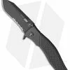 HTM Knives HTM Lightfoot Bullwhip Assisted Opening Knife Sharkskin Gray (3.5" Black Serr)