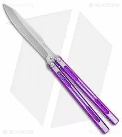 Heibel Knives Sapient Balisong Knife Purple Ano Ti Two-Tone (4.25" Satin) #60