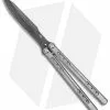 Heibel Knives Sapient Balisong Knife Satin Titanium (4.25" Beveled Black SW) #58