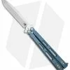 Hinderer Knives Nieves V2 Balisong Butterfly Knife Blue Titanium (Stonewash)