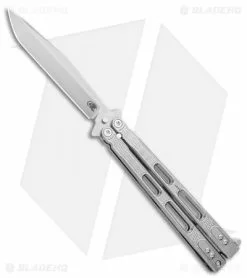 Hinderer Knives Nieves V3 Balisong Butterfly Knife Titanium (4.6" Stonewash)