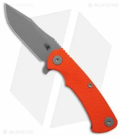 Hinderer Knives Project X Clip Point Frame Lock Knife Orange G-10 (3.75" SW)