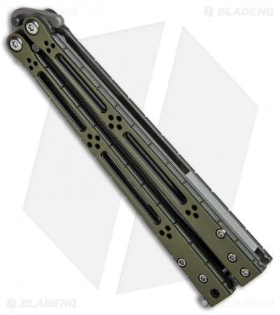 Hom Design Basilisk-R Balisong Knife Standard Issue Green G-10 (4.625" BB) - Image 3