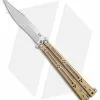 Hom Design Basilisk-R Titanium Balisong Butterfly Knife Bronze Ano (4.6" Satin)