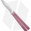 Hom Design I-Basilisk Channel Butterfly Knife Magenta Titanium (4.5" Stonewash)