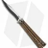 Hom Design Basilisk-R Balisong Butterfly Knife Orange CF (4.6" 2-Tone Acid) #1