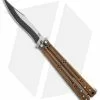 Hom Design Basilisk-R Balisong Butterfly Knife Orange CF (4.6" 2-Tone Acid) #2
