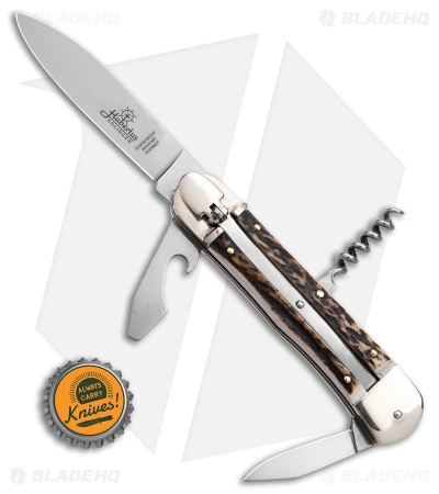 Hubertus 7.75" Large Lever Lock Automatic Knife (3.4" Satin) - Image 4
