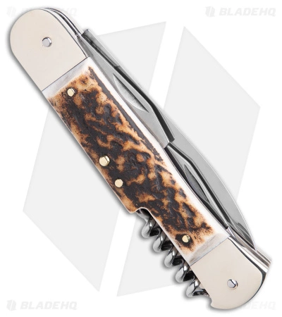 Hubertus 7.75" Large Lever Lock Automatic Knife (3.4" Satin) - Image 3