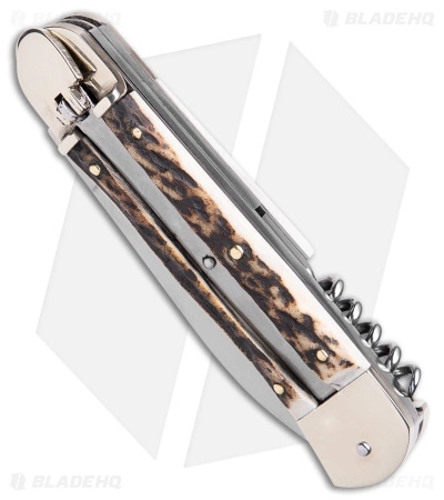 Hubertus 7.75" Large Lever Lock Automatic Knife (3.4" Satin) - Image 2