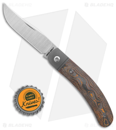 Jack Wolf Knives Javelina Jack Knife Fat Carbon CC Blaze Orange (2.83" Satin) - Image 5