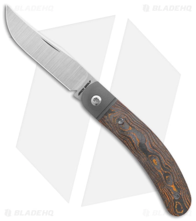 Jack Wolf Knives Javelina Jack Knife Fat Carbon CC Blaze Orange (2.83" Satin)
