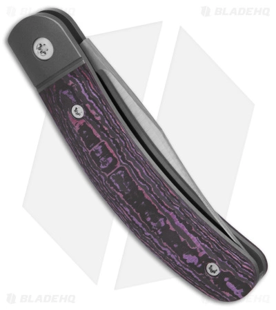 Jack Wolf Knives Javelina Jack Knife Fat Carbon Purple Haze (2.83" Satin) - Image 3