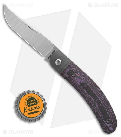 Jack Wolf Knives Javelina Jack Knife Fat Carbon Purple Haze (2.83" Satin) - Image 5