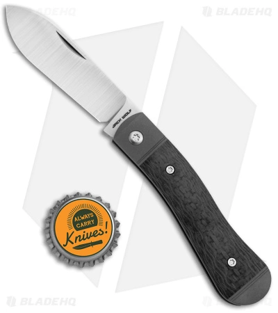 Jack Wolf Knives K9 Jack Slip Joint Pocket Knife Black Carbon Fiber (2.9" Satin) - Image 6