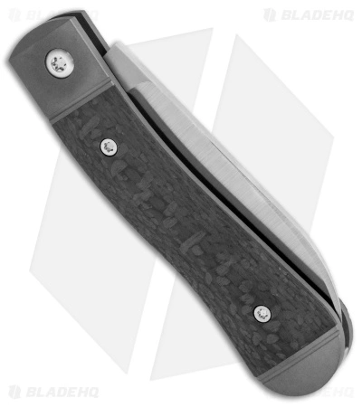 Jack Wolf Knives K9 Jack Slip Joint Pocket Knife Black Carbon Fiber (2.9" Satin) - Image 3