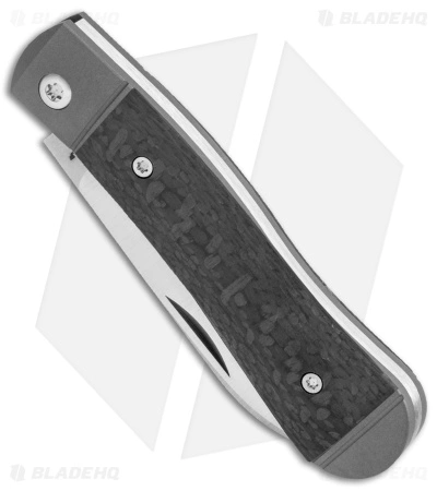 Jack Wolf Knives K9 Jack Slip Joint Pocket Knife Black Carbon Fiber (2.9" Satin) - Image 2