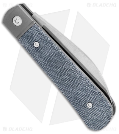 Jack Wolf Knives Laid Back Jack Slip Joint Knife Black Micarta (2.8" Satin) - Image 3