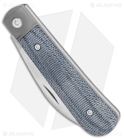 Jack Wolf Knives Laid Back Jack Slip Joint Knife Black Micarta (2.8" Satin) - Image 2