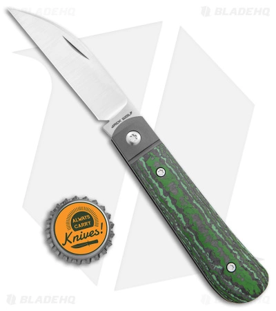 Jack Wolf Knives Laid Back Jack Slip Joint Knife Green Carbon Fiber (2.8" Satin) - Image 5