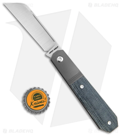 Jack Wolf Knives Midnight Jack Slip Joint Knife Black Micarta (2.9" Satin) - Image 5