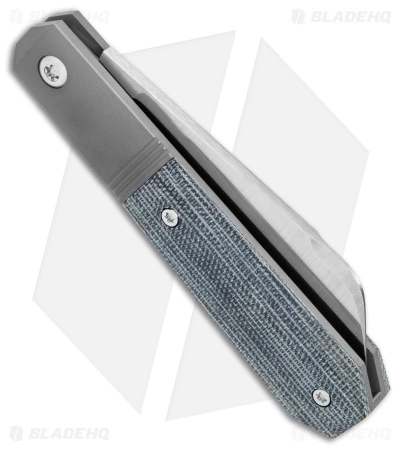 Jack Wolf Knives Midnight Jack Slip Joint Knife Black Micarta (2.9" Satin) - Image 3