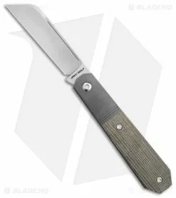 Jack Wolf Knives Midnight Jack Slip Joint Knife OD Green Micarta (2.91" Satin)