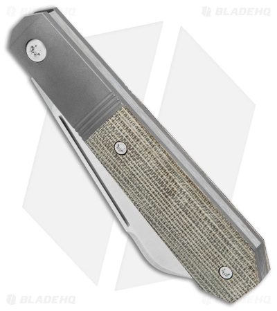 Jack Wolf Knives Midnight Jack Slip Joint Knife OD Green Micarta (2.91" Satin) - Image 2