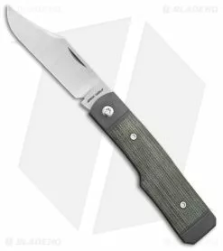 Jack Wolf Knives Sharpshooter Jack Slip Joint Knife OD Green Micarta (3" Satin)