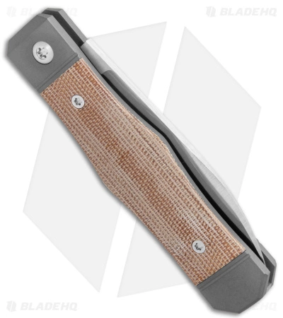 Jack Wolf Knives Vampire Jack Slip Joint Knife Natural Micarta (3" Satin) - Image 3