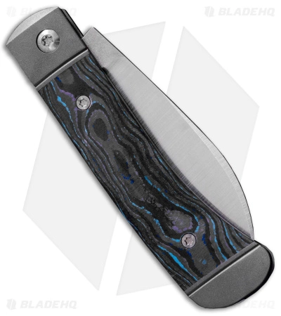 Jack Wolf Knives Venom Jack Slip Joint Knife Timascus CamoCarbon (3" Satin) - Image 2