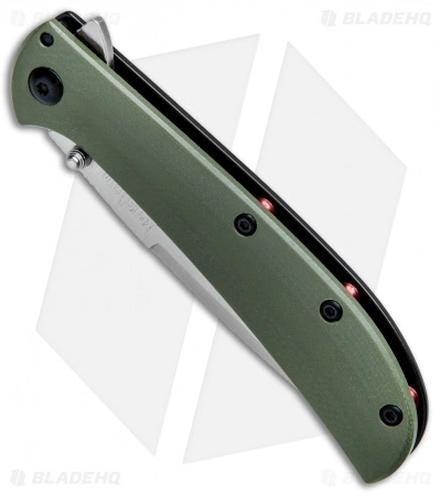 Kershaw Al Mar AM-3 Assisted Opening Knife Green G-10 (3" Satin) 2335GRN - Image 2