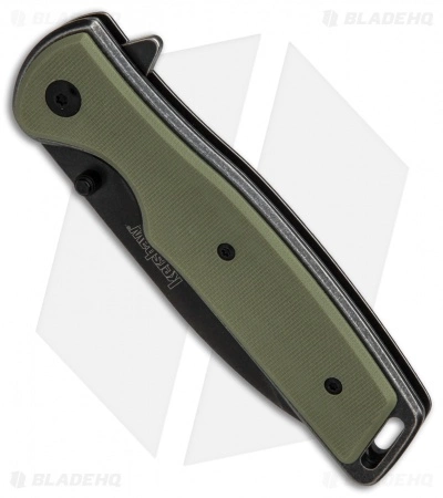 Kershaw Bevy Assisted Opening Knife OD Green G-10 (3.5" Blackwash) - Image 3