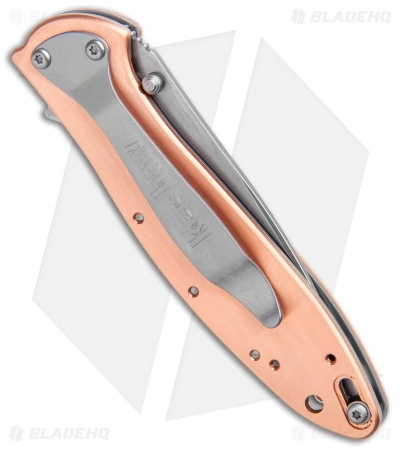 Kershaw Copper Leek Assisted Opening Knife (3" Stonewash) 1660CU - Image 3