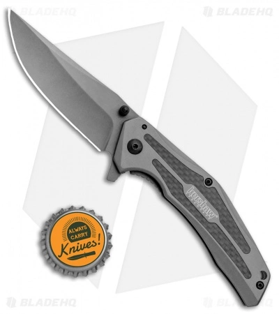 Kershaw Duojet A/O Frame Lock Knife Gray SS/Carbon Fiber (3.25" Gray) 8300 - Image 4
