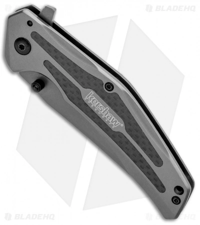 Kershaw Duojet A/O Frame Lock Knife Gray SS/Carbon Fiber (3.25" Gray) 8300 - Image 2