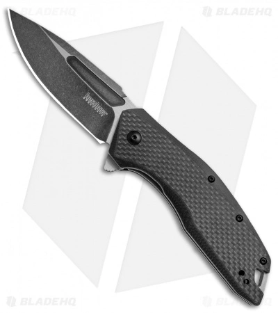 Kershaw Flourish Assisted Opening Knife Carbon Fiber/G-10 (3.5" BlackWash) 3935