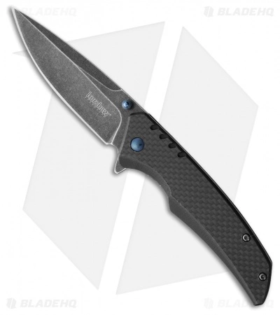Kershaw Halogen Assisted Opening Knife CF/G-10 (3.25" Blackwash) 1336BW