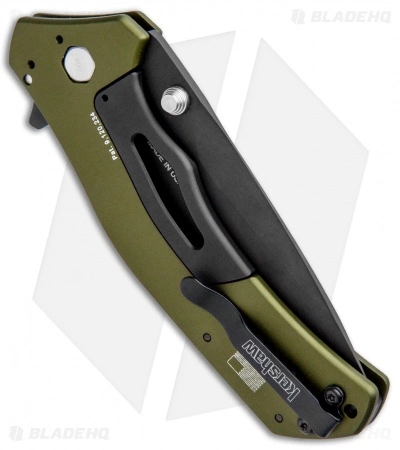 Kershaw Knockout Assisted Opening Knife Olive (3.25" Black) 1870OLBLK - Image 3