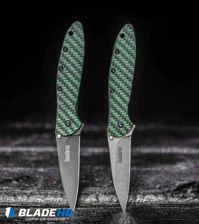 Kershaw Leek Assisted Opening Knife Glow Carbon Fiber (3" Black) 1660GLCFBLK - Image 3