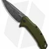 Kershaw Link Drop Point Knife OD Green Aluminum (3.25" BlackWash)