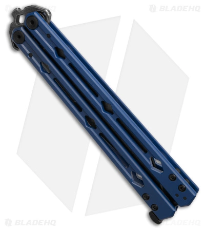 Kershaw Lucha Balisong Butterfly Knife Blue (4.5" Blackwash) 5150BLUBW - Image 3