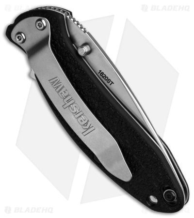 Kershaw Scallion Assisted Opening Knife Black GFN (2.25" Bead Blast Serr) 1620ST - Image 3