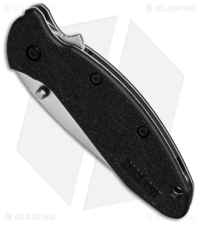Kershaw Scallion Assisted Opening Knife Black GFN (2.25" Bead Blast Serr) 1620ST - Image 2