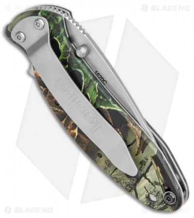 Kershaw Scallion Flipper Knife Tree Camo Aluminum (2.25" Satin) 1620C - Image 3