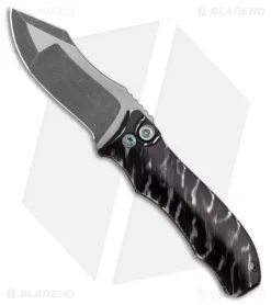 Landau Knives Prototype Saoirse Button Lock Knife Black Stripe (3.25" Two Tone)