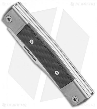 LionSteel BestMan 2-Bladed Traditional Knife Carbon Fiber (2.88" Satin) - Image 2