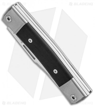 LionSteel BestMan 2-Bladed Traditional Knife Ebony Wood (2.88" Satin) - Image 2