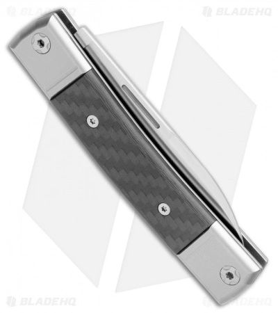 LionSteel BestMan 2 Drop Point Traditional Slip Joint Knife Carbon Fiber - Image 3